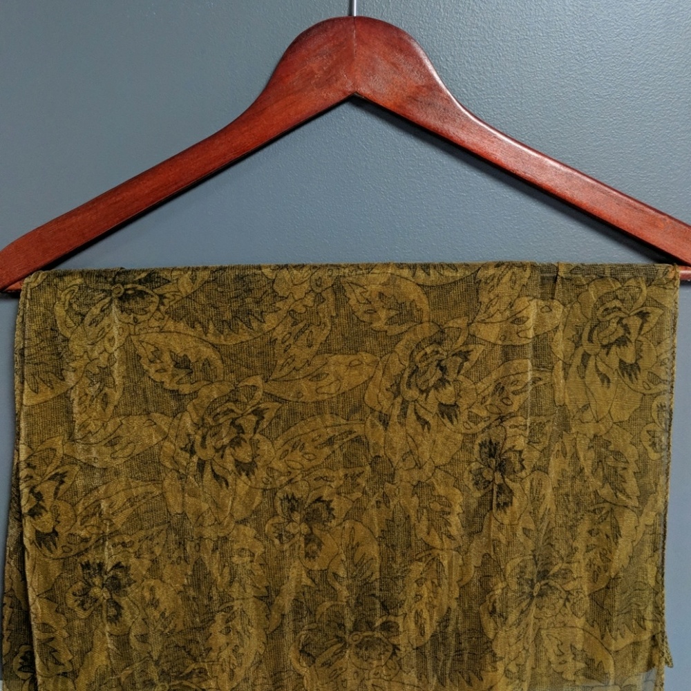 Floral sheer scarf